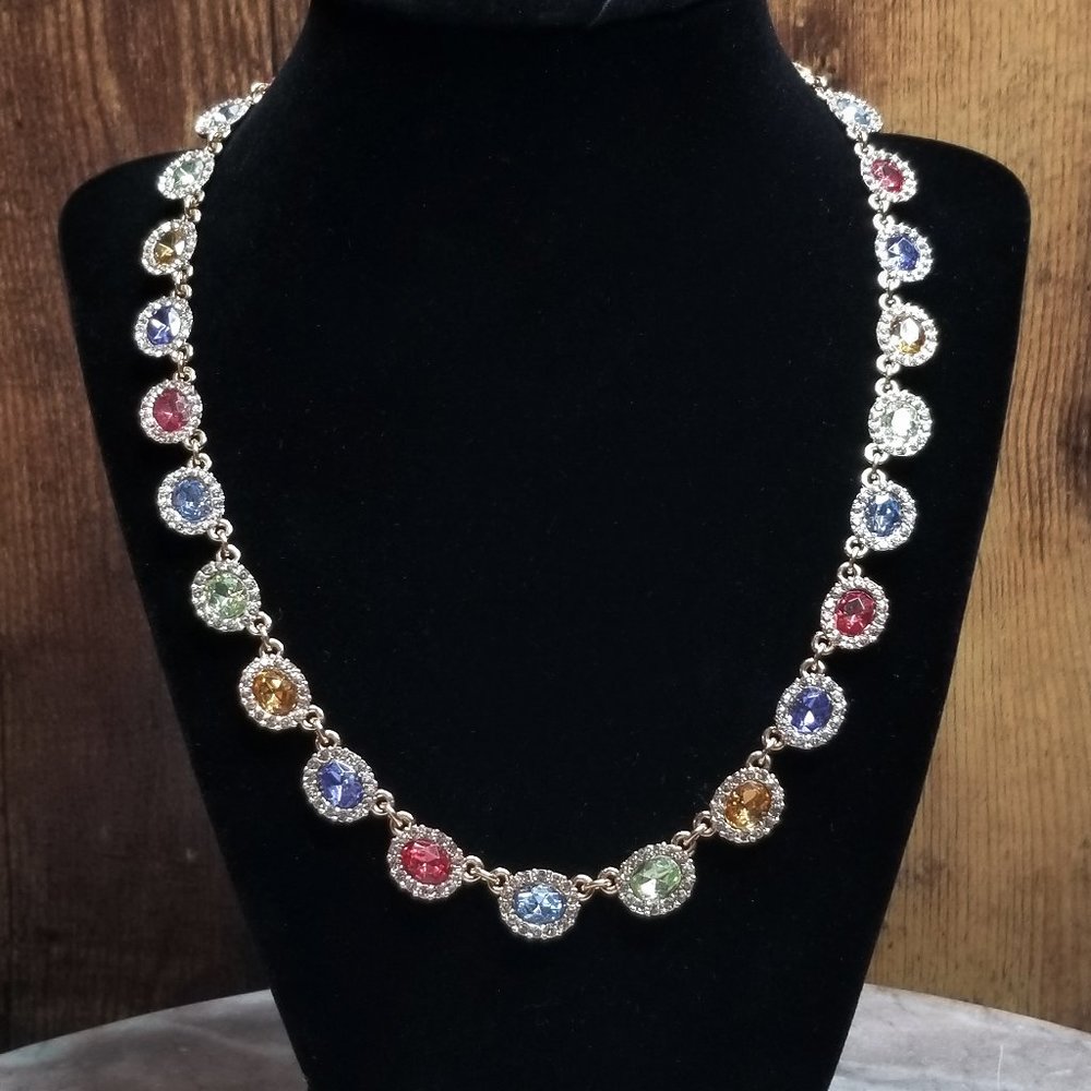 Charter Club Gold-Tone Multicolor Stone Necklace